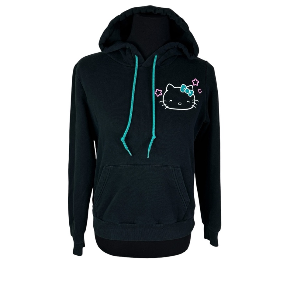 Converse X Hello Kitty Sanrio Black Pullover Drawstring Hoodie Women's Small - Picture 8 of 13